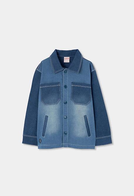 Surchemise enfant en denim bleu