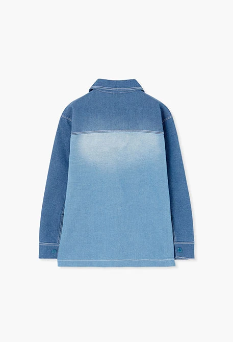 Blue denim overshirt for boy