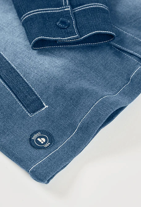 Sobrecamisa nen denim blau