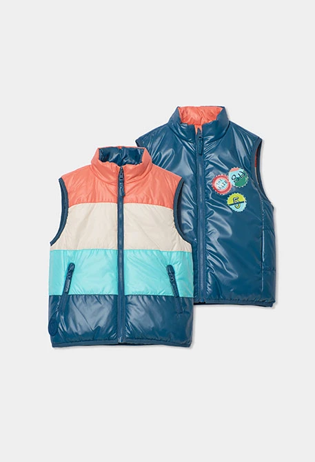 Gilet reversibile bambino tessuto tecnico