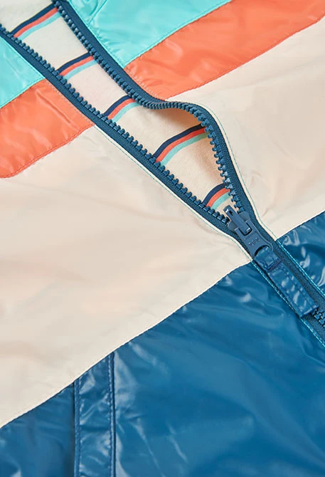 Parka reversível criança tecido técnico color block
