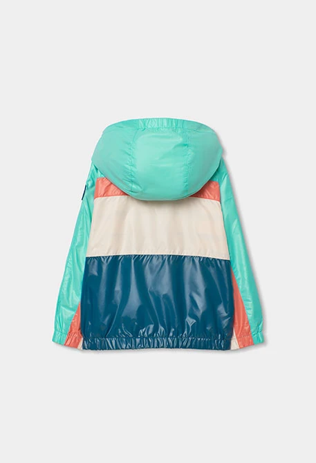 Parka reversibile bambino tessuto tecnico color block