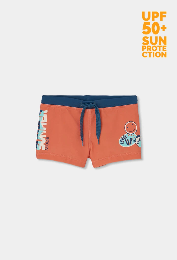 Costume da bagno bambino arancione UPF50+