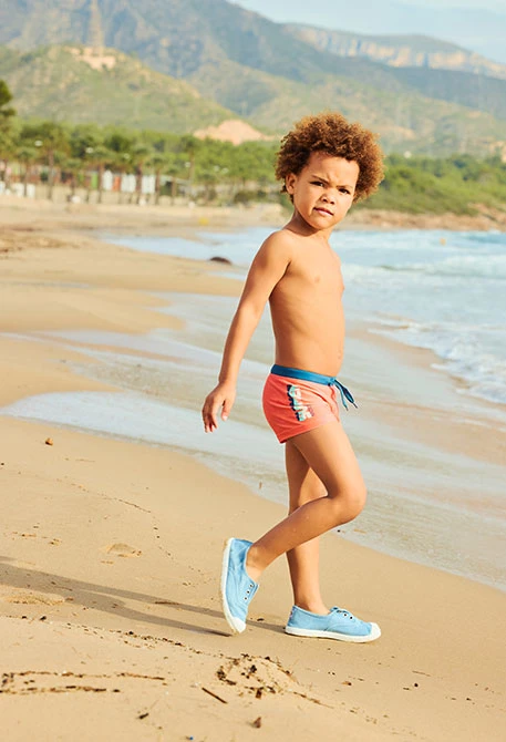 Costume da bagno bambino arancione UPF50+