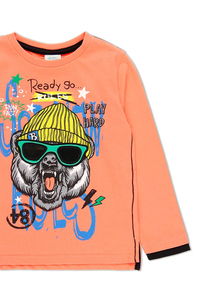 T-Shirt tricot "ours" pour garçon