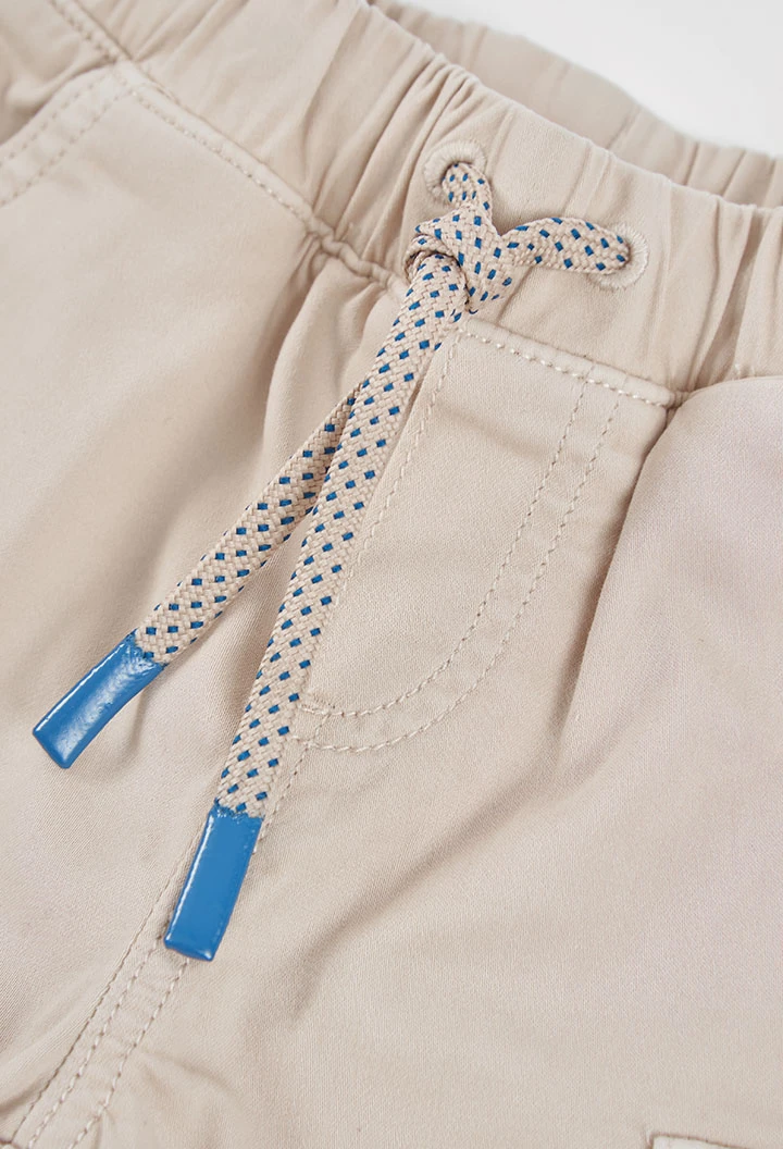 Pantalón cargo beige niño forrado