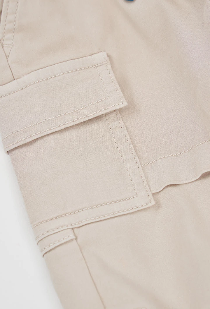 Pantalón cargo beige niño forrado