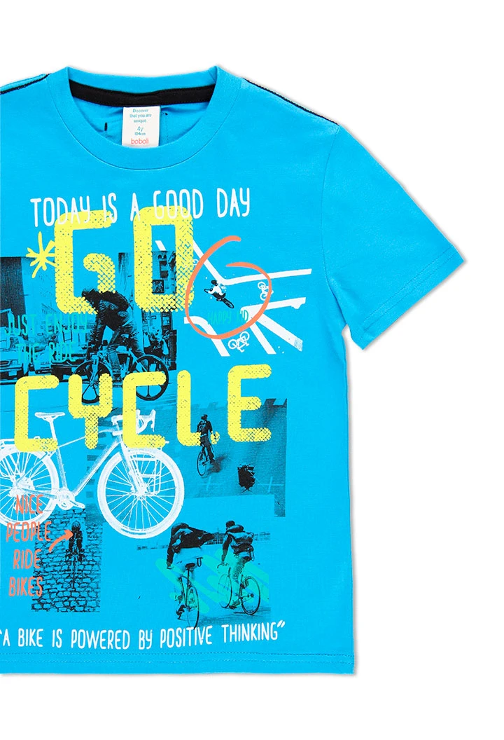 T-Shirt tricot "bicyclette" pour garçon
