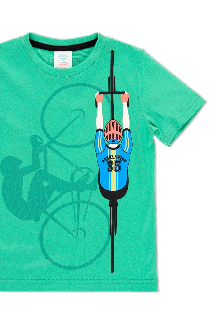 T-Shirt tricot "bicyclette" pour garçon