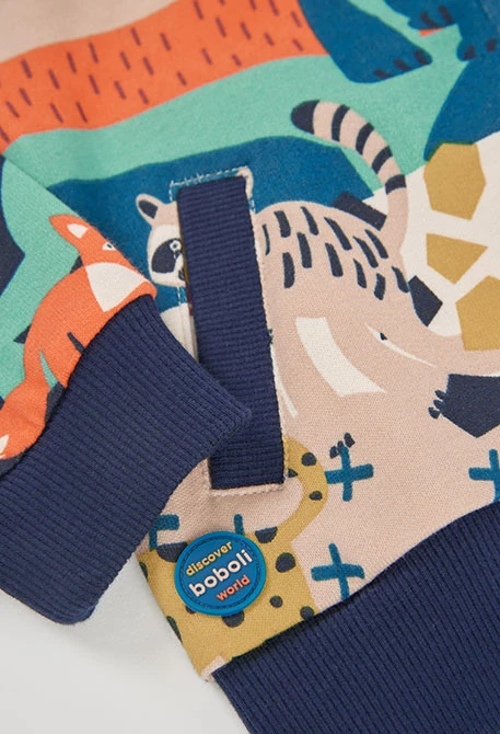 Chaqueta felpa niño estampado animales