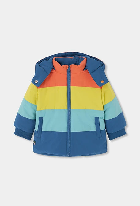 Parka teixit tècnic nen reversible blau multicolor