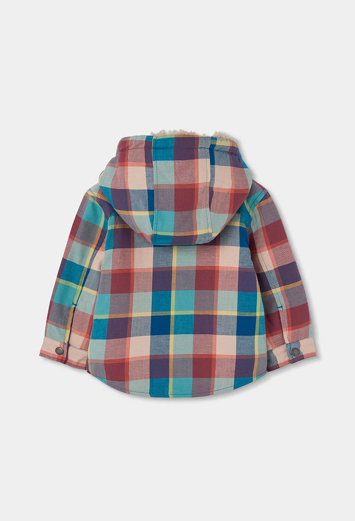 Camisa xadrez menino multicolor com capuz