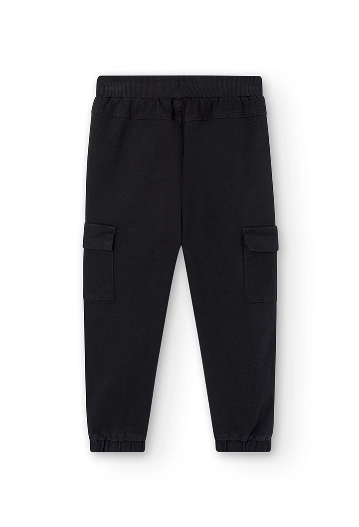 Stretch twill trousers for boy