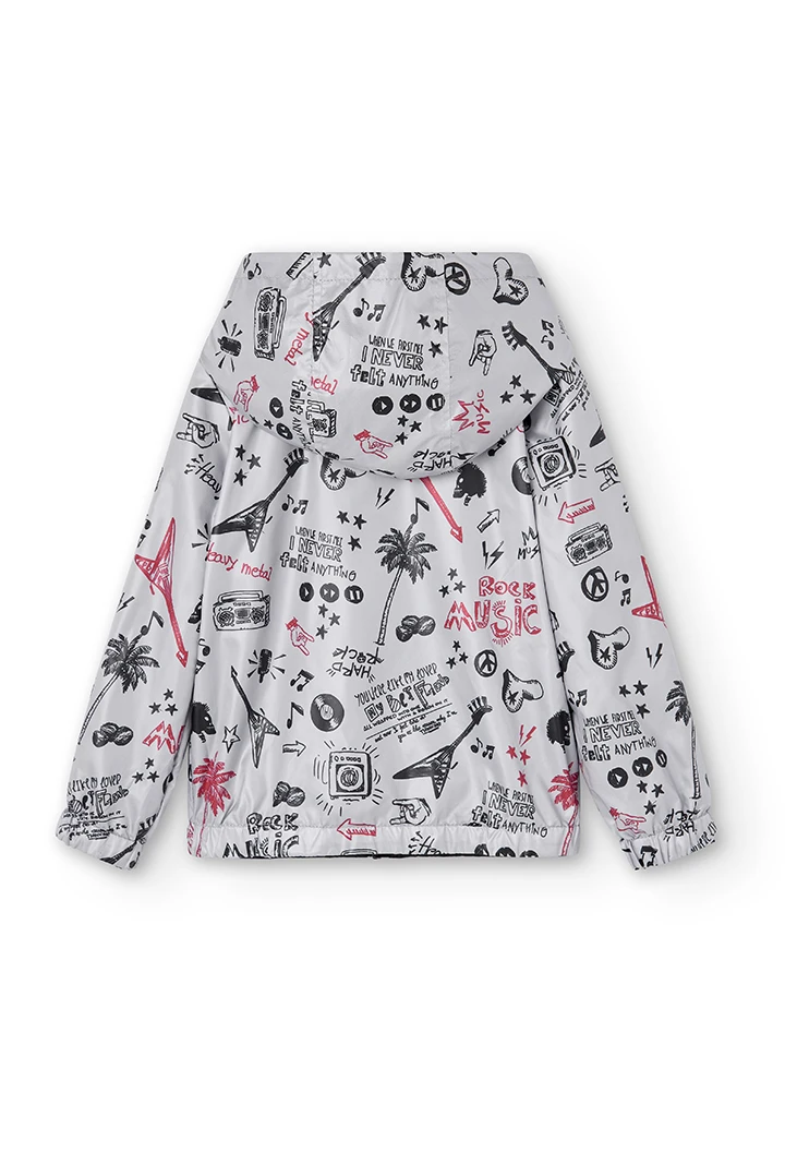 Parka réversible en toile technique pour garçon