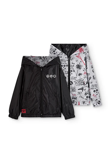 Parka réversible en toile technique pour garçon