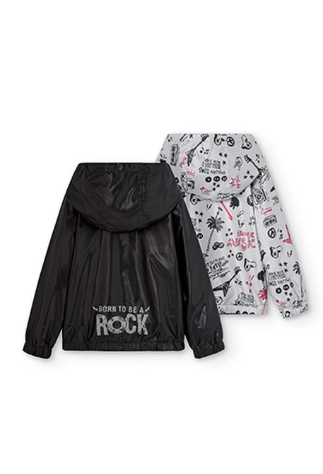 Parka réversible en toile technique pour garçon