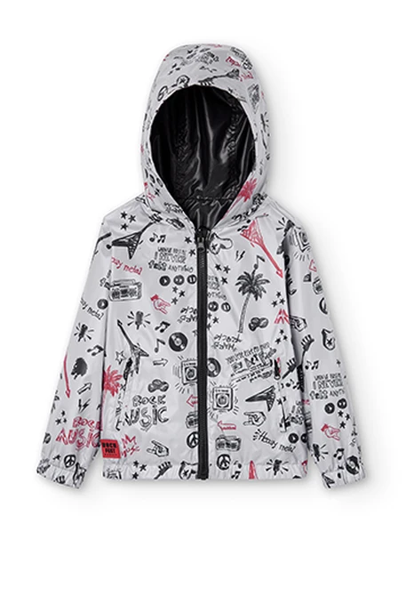 Parka réversible en toile technique pour garçon