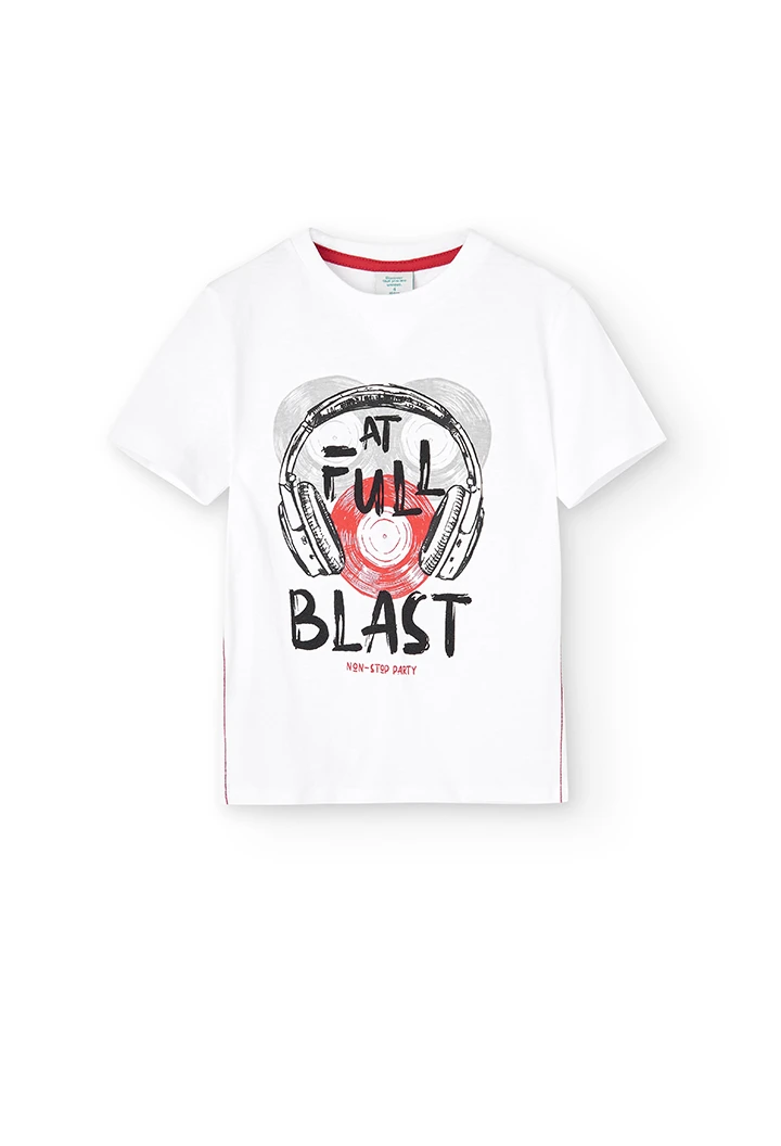 Camiseta punto manga corta "blast" de niño