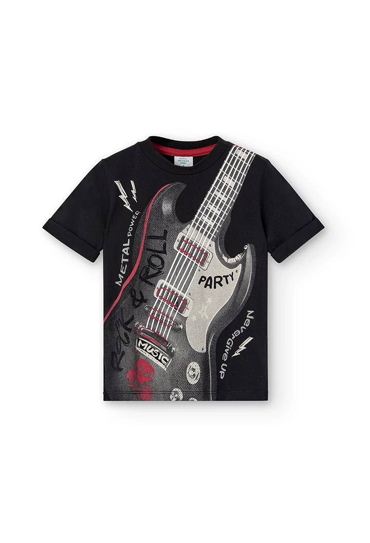 Camiseta punto "guitarra" de niño