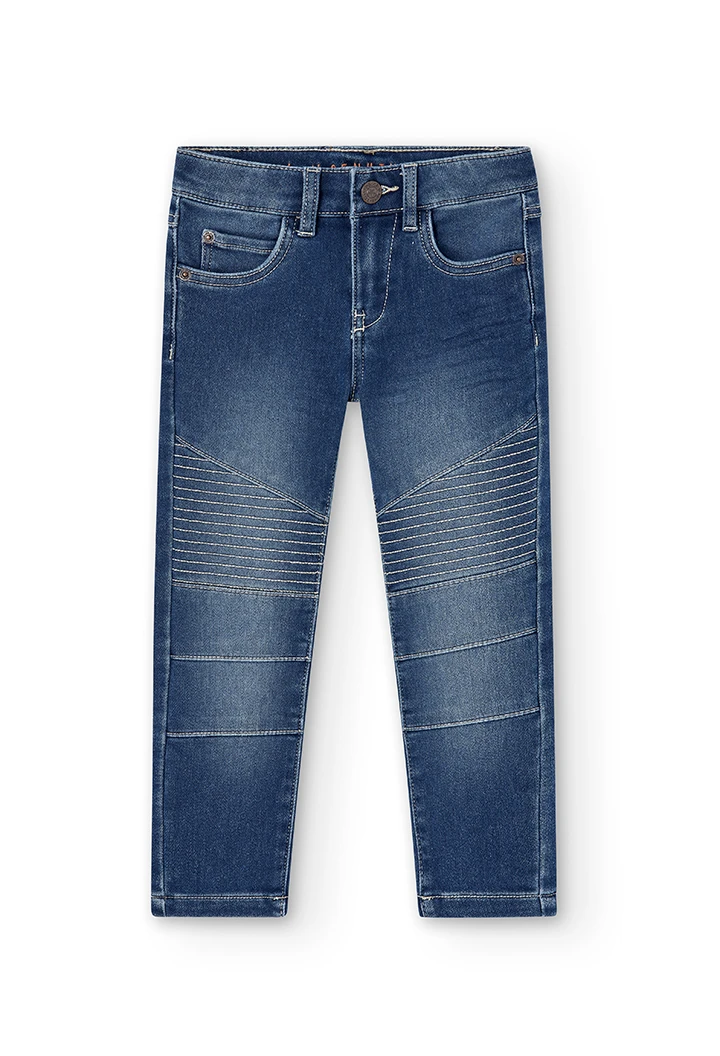 Denim trousers knit for boy -BCI