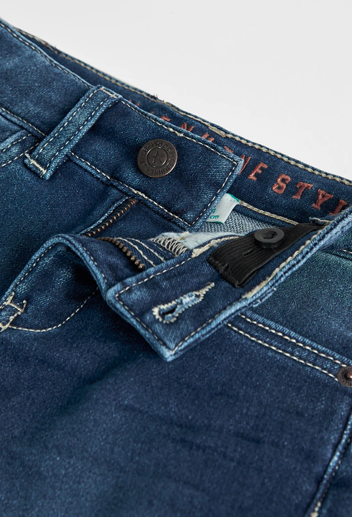 Denim trousers knit for boy -BCI