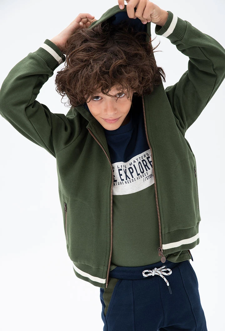 Veste en molleton à capuche pour garçon