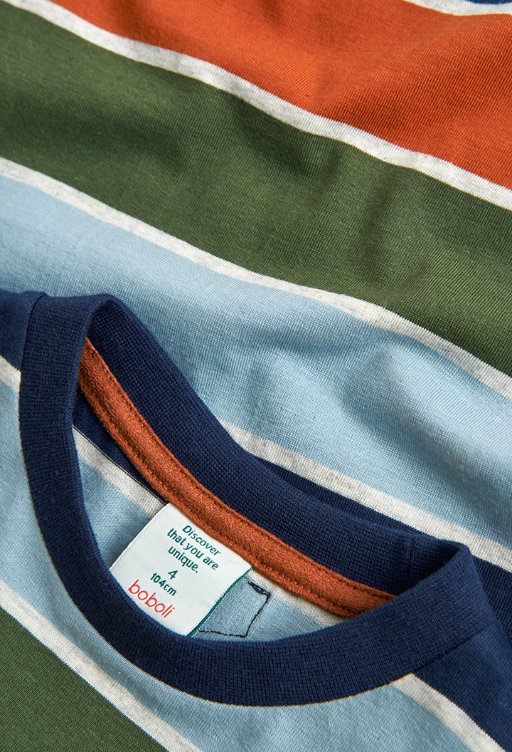 Knit t-Shirt striped for boy