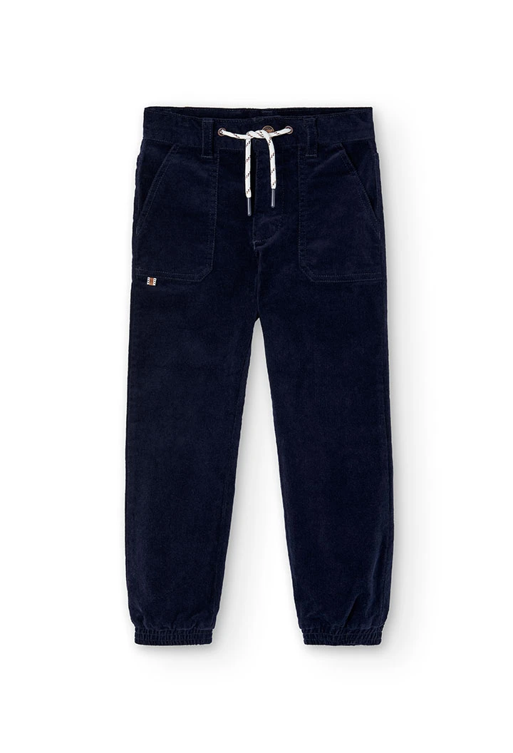 Microcorduroy trousers for boy -BCI