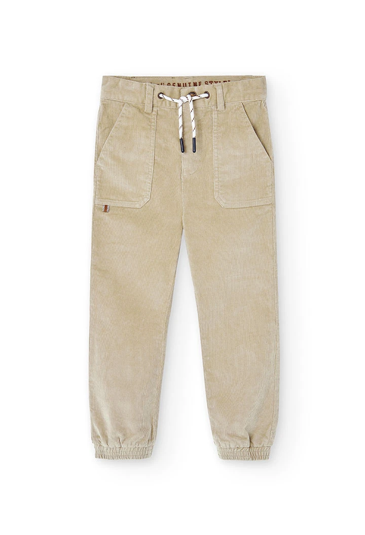 Microcorduroy trousers for boy -BCI