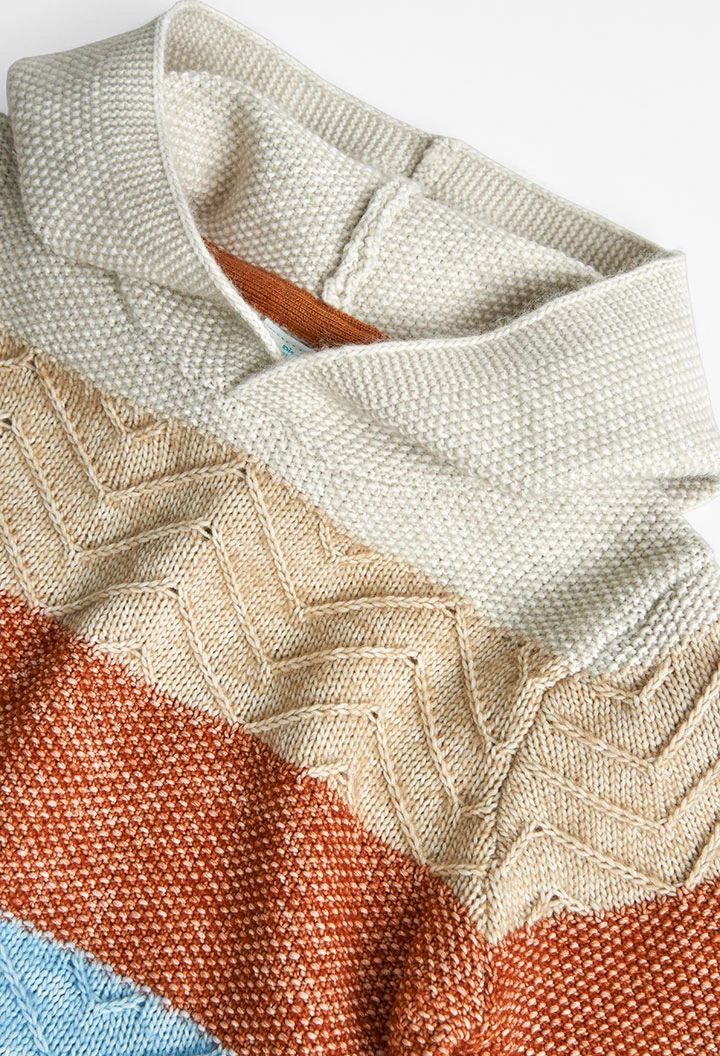 Pullover tricot com capuz para menino