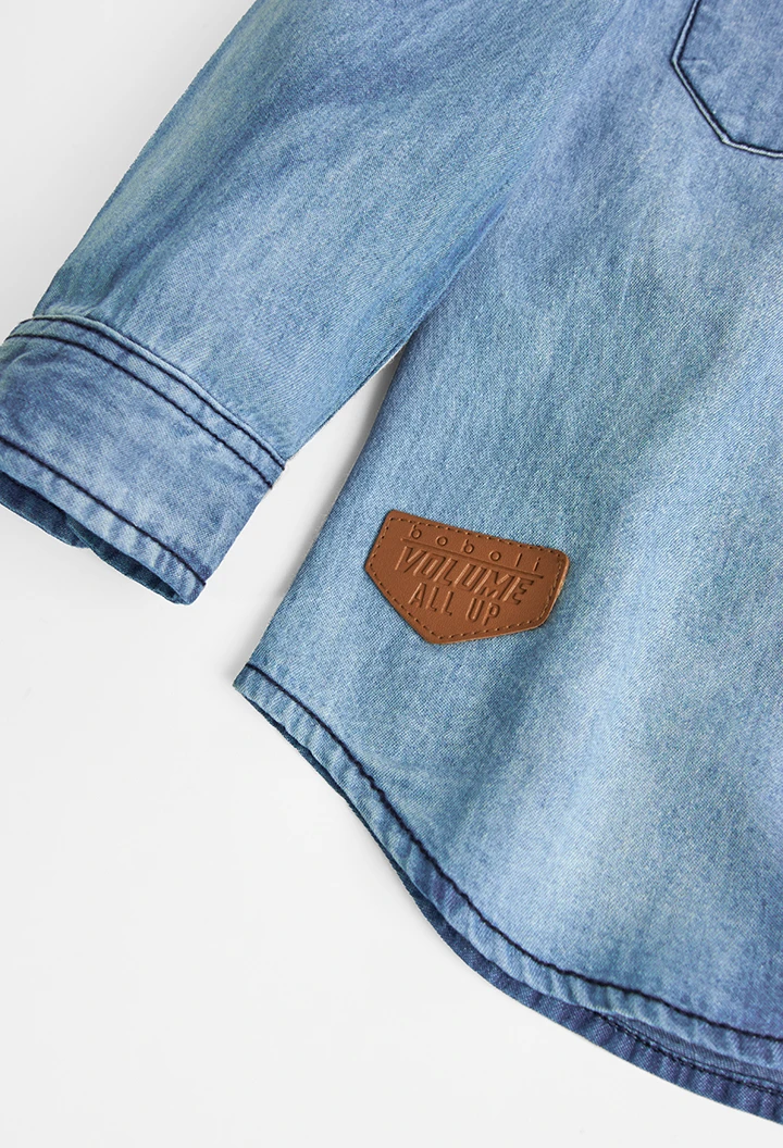 Camisa denim manga larga de niño