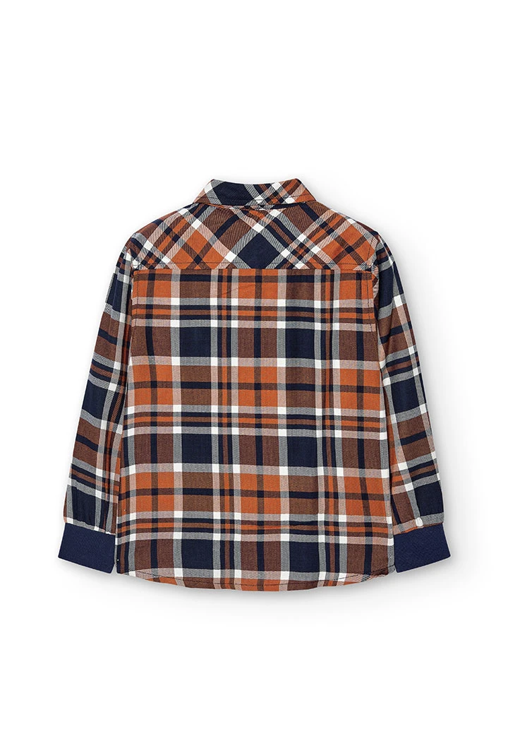 Chemise en popeline a carreaux pour garçon
