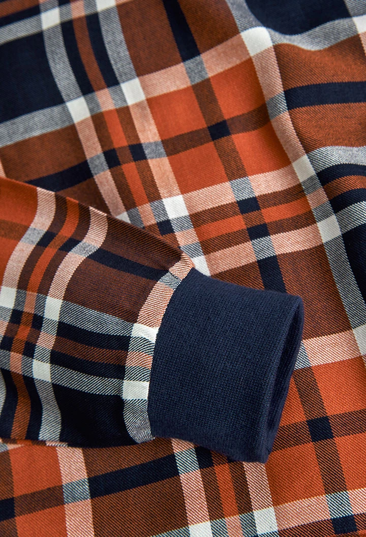 Poplin shirt check for boy