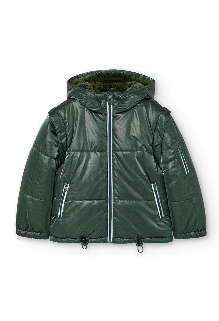 Parka en toile technique pour garçon