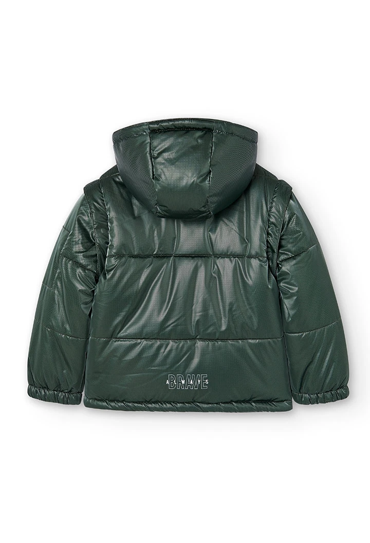 Parka en toile technique pour garçon
