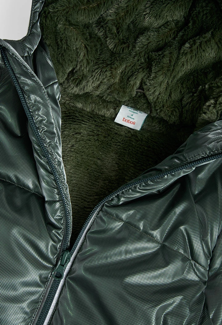 Parka en toile technique pour garçon