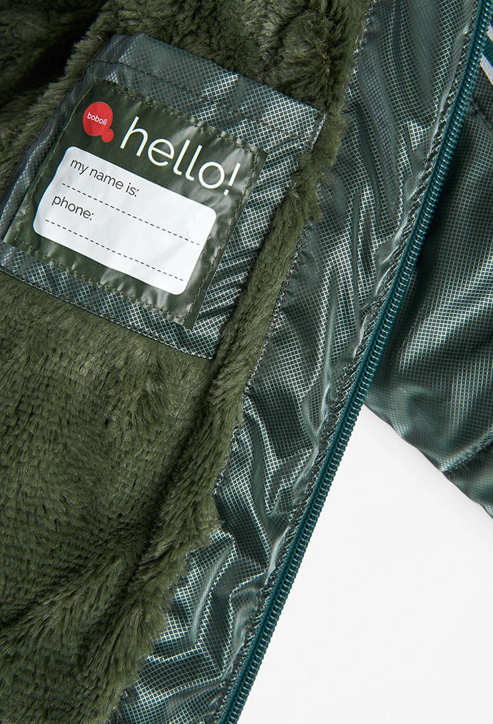 Parka en toile technique pour garçon