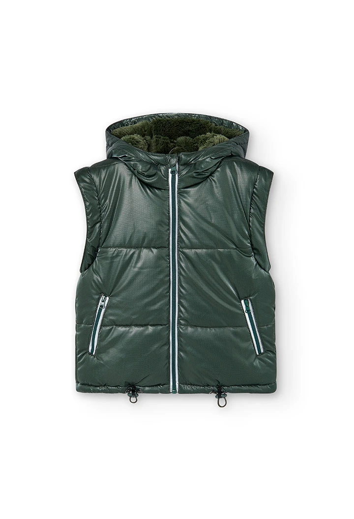 Parka en toile technique pour garçon