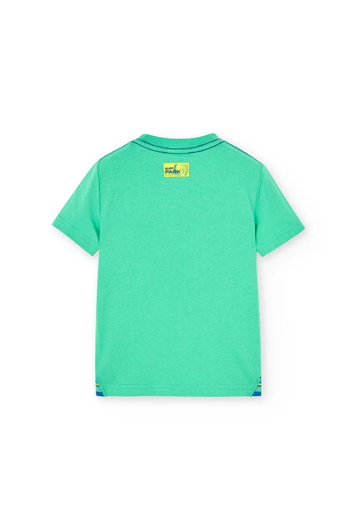 T-shirt tricoté vert pour garçon