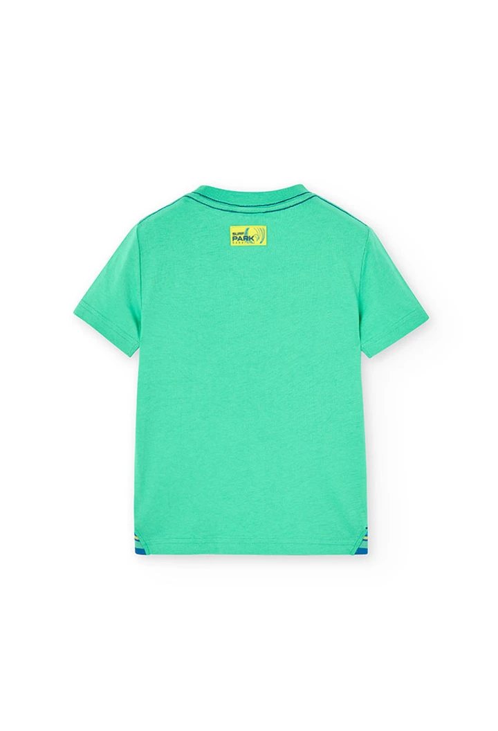 T-shirt tricoté vert pour garçon