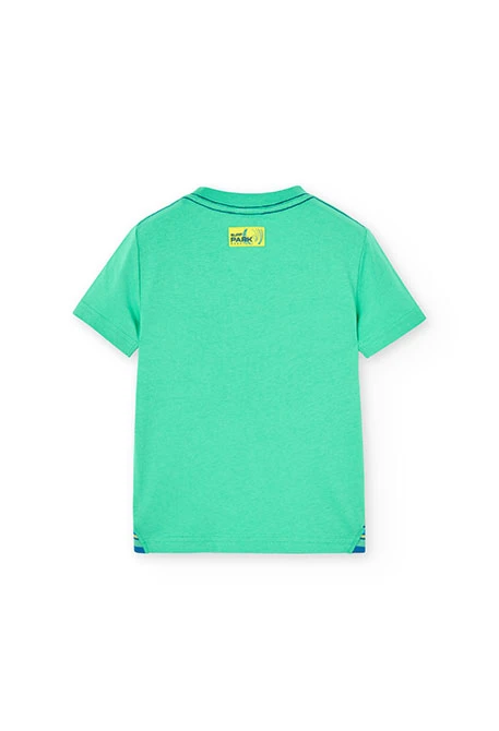Camisola de malha de menino de cor verde