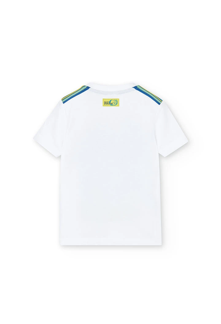 Camiseta de punto blanco de niño