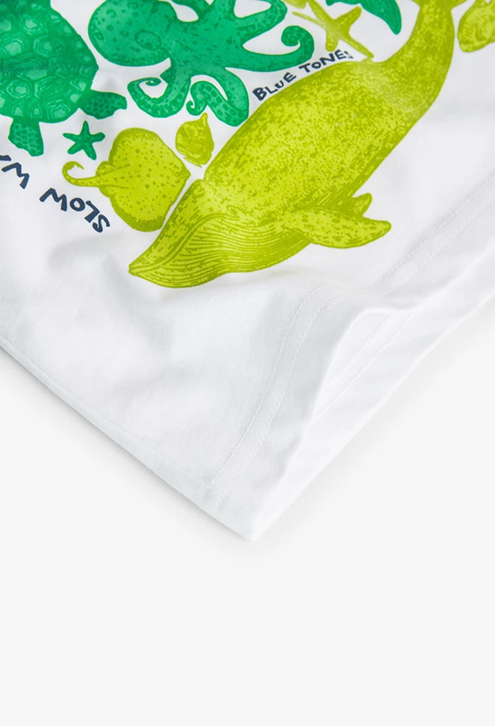 T-shirt tricoté blanc pour garçon