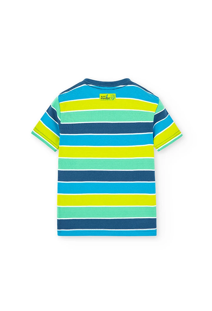 T-shirt tricoté rayé pour garçon