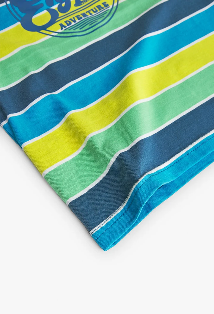 T-shirt tricoté rayé pour garçon
