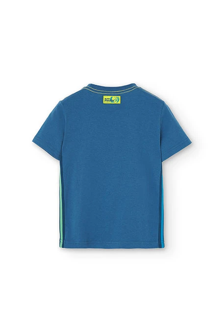 Boy's knit t-shirt in blue