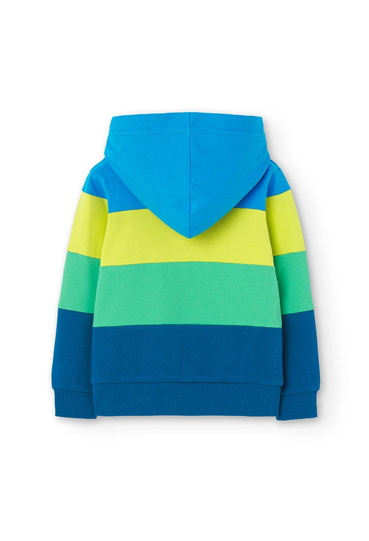 Veste molleton à capuche pour garçon en bleu