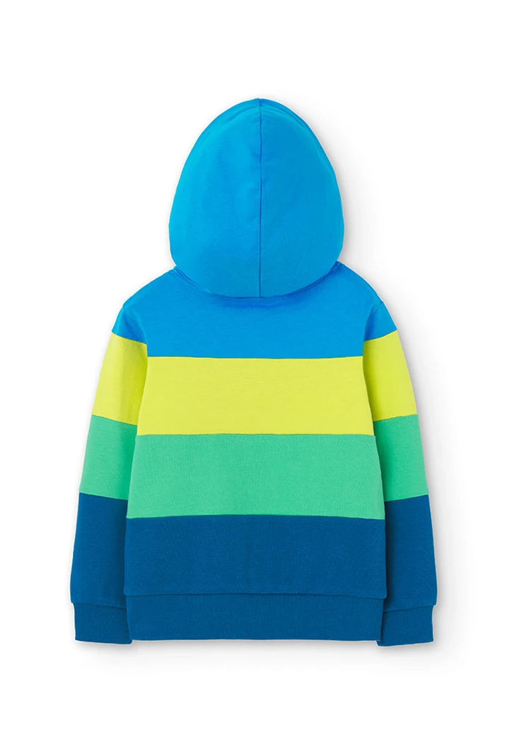Veste molleton à capuche pour garçon en bleu