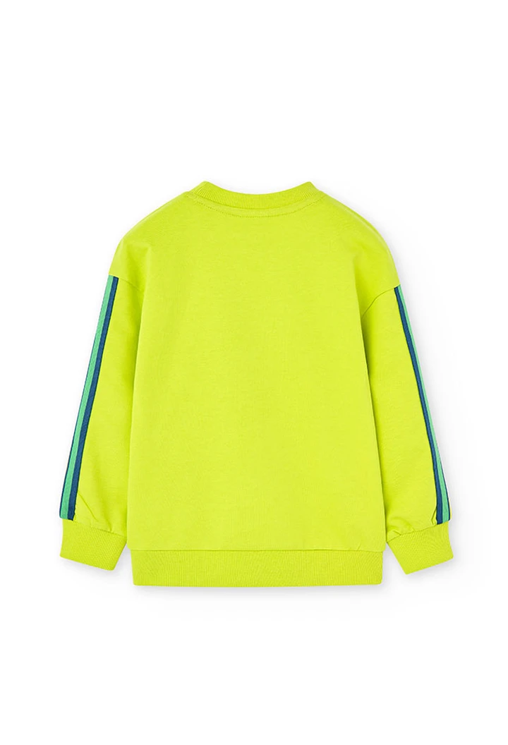 Green boy's plush sweatshirt