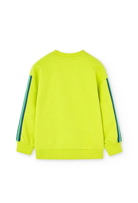 Sweatshirt de felpa de menino de cor verde